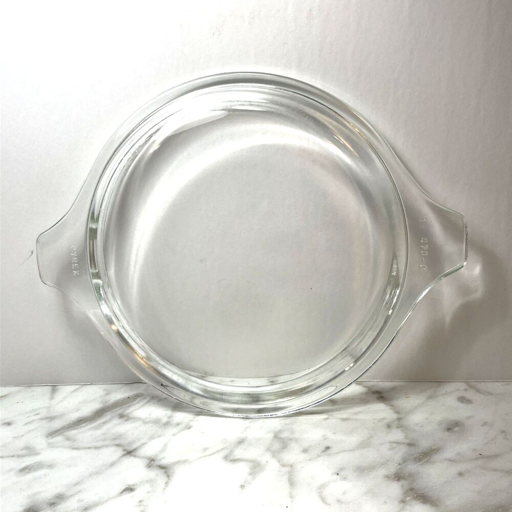 Vtg PYREX Casserole Clear Glass Replacement Lid 18 470 C Fits Round Casseroles